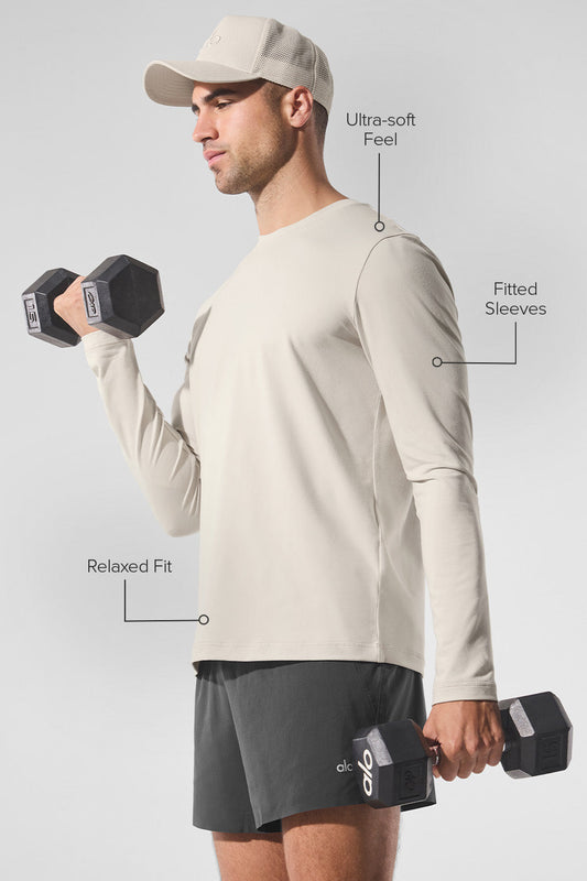 Conquer Reform Crewneck Long‑Sleeve — Bone