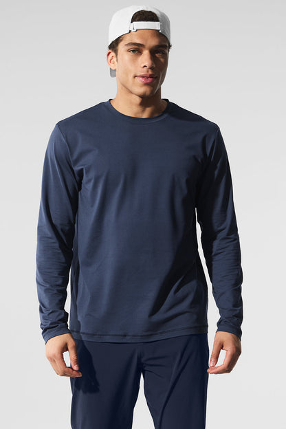 Conquer Reform Crewneck Long‑Sleeve — Navy