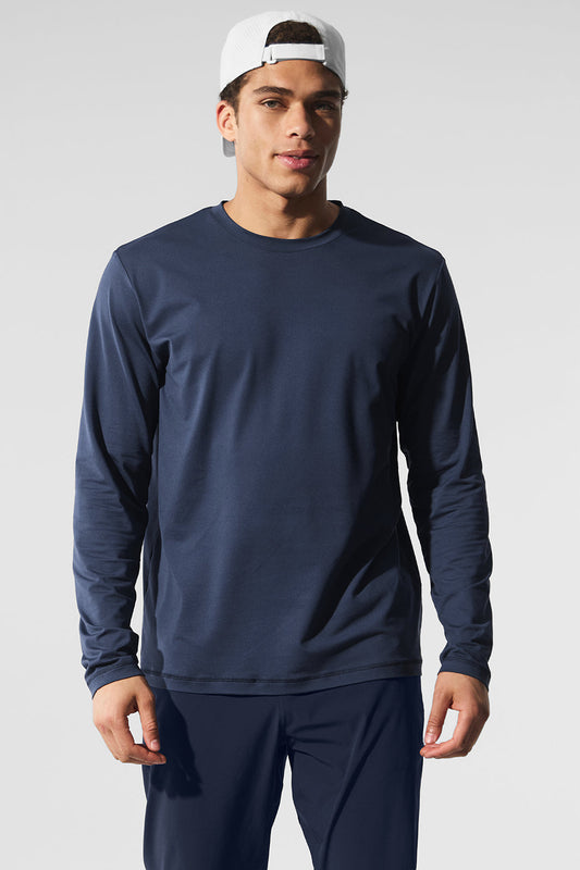 Conquer Reform Crewneck Long‑Sleeve — Navy