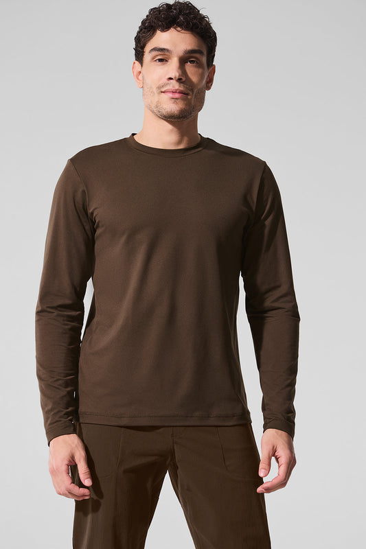 Conquer Reform Crewneck Long‑Sleeve — Espresso