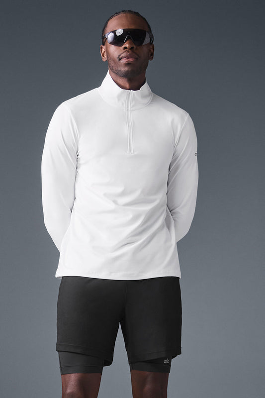 Conquer 1/4 Zip Reform Long‑Sleeve — White