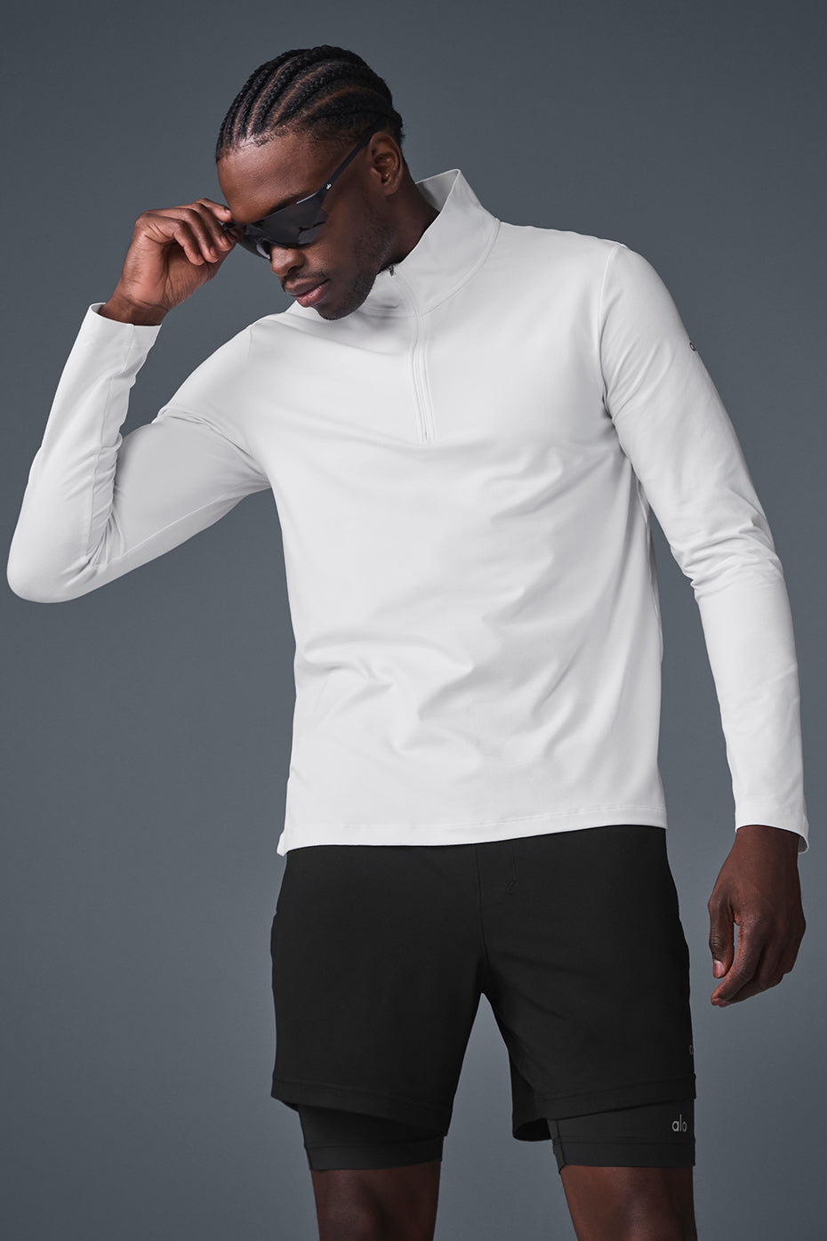 Conquer 1/4 Zip Reform Long‑Sleeve — White