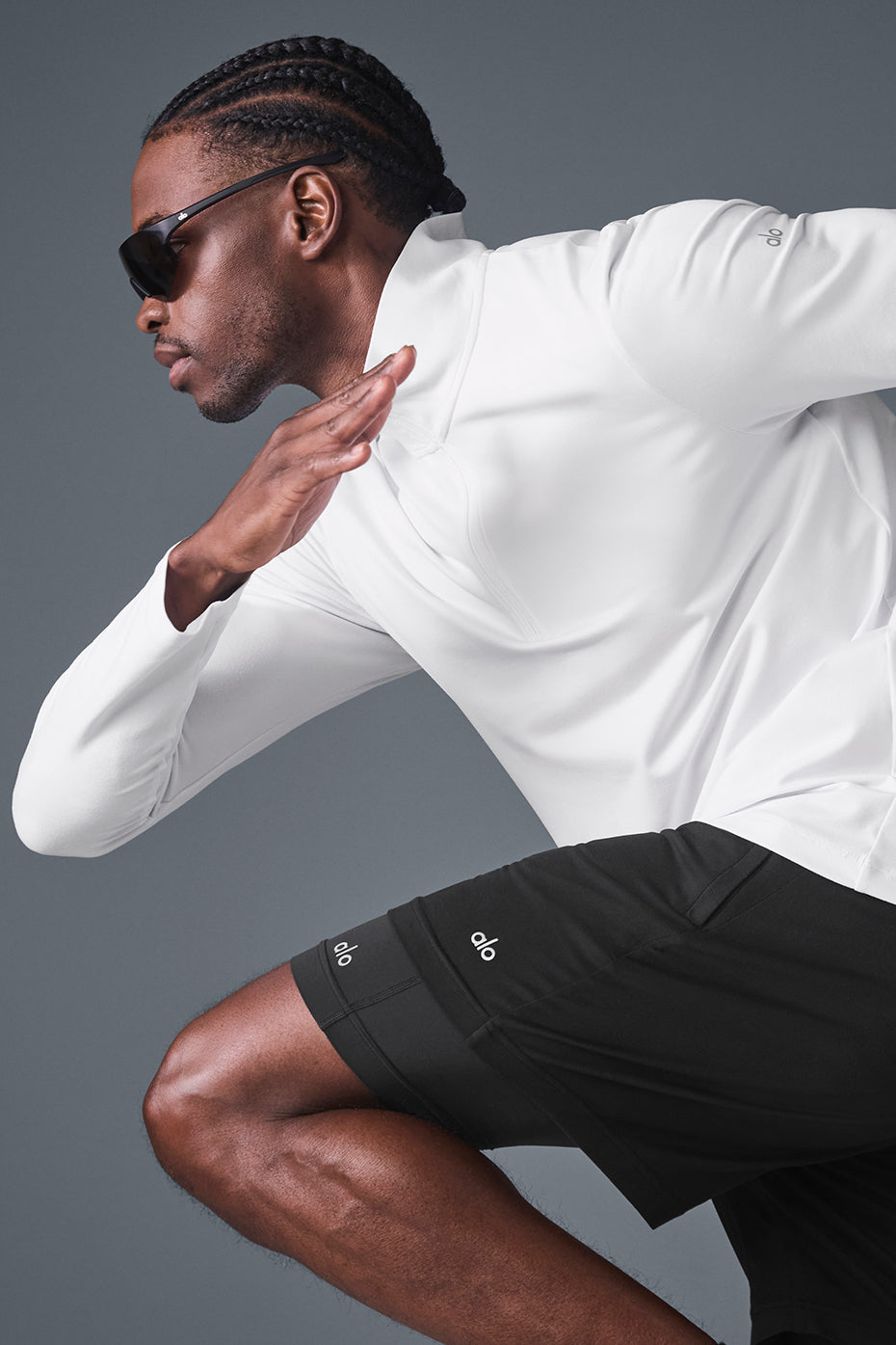 Conquer 1/4 Zip Reform Long‑Sleeve — White