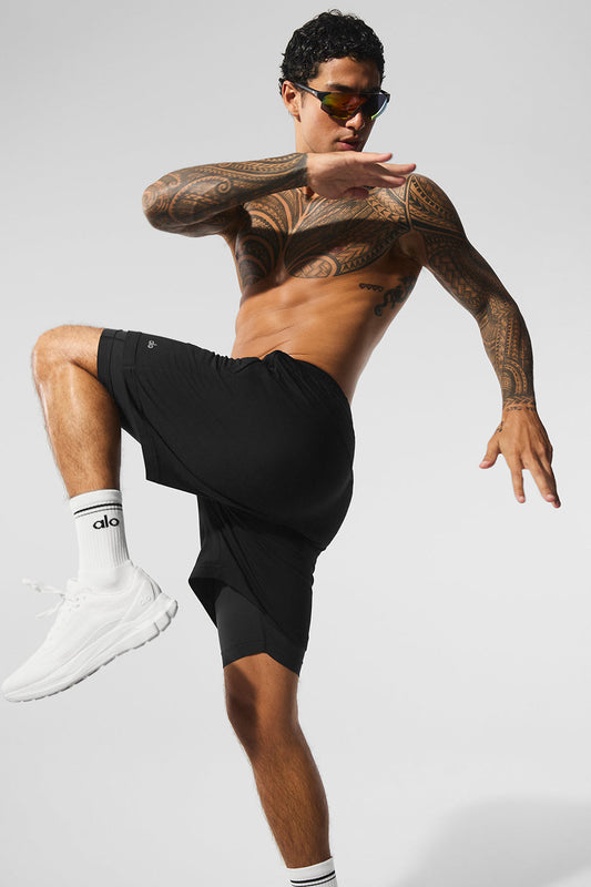 Conquer React 2 — In — 1 Performance Shorts — Black/Black