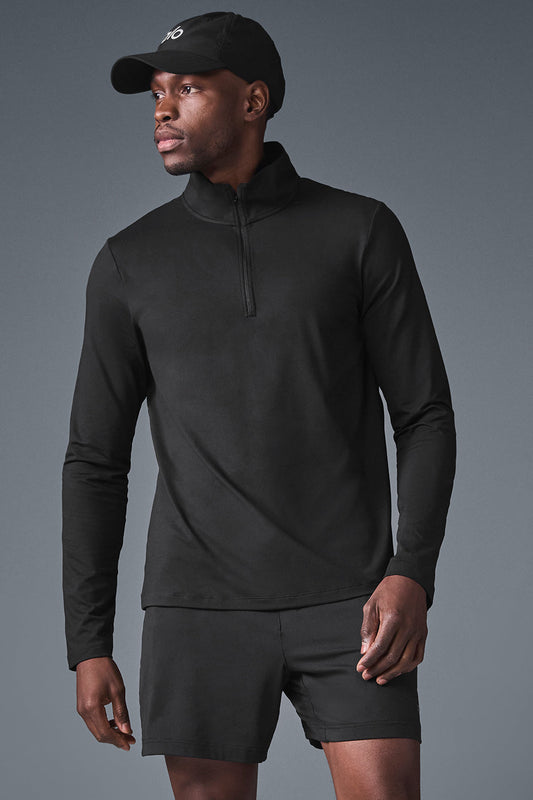 Conquer 1/4 Zip Reform Long‑Sleeve — Black