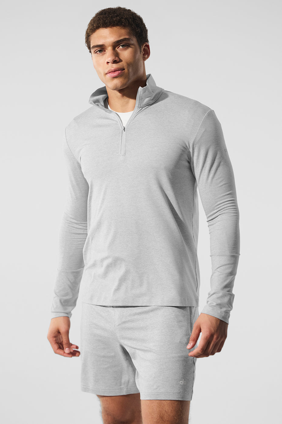 Conquer 1/4 Zip Reform Long‑Sleeve — Athletic Heather Grey
