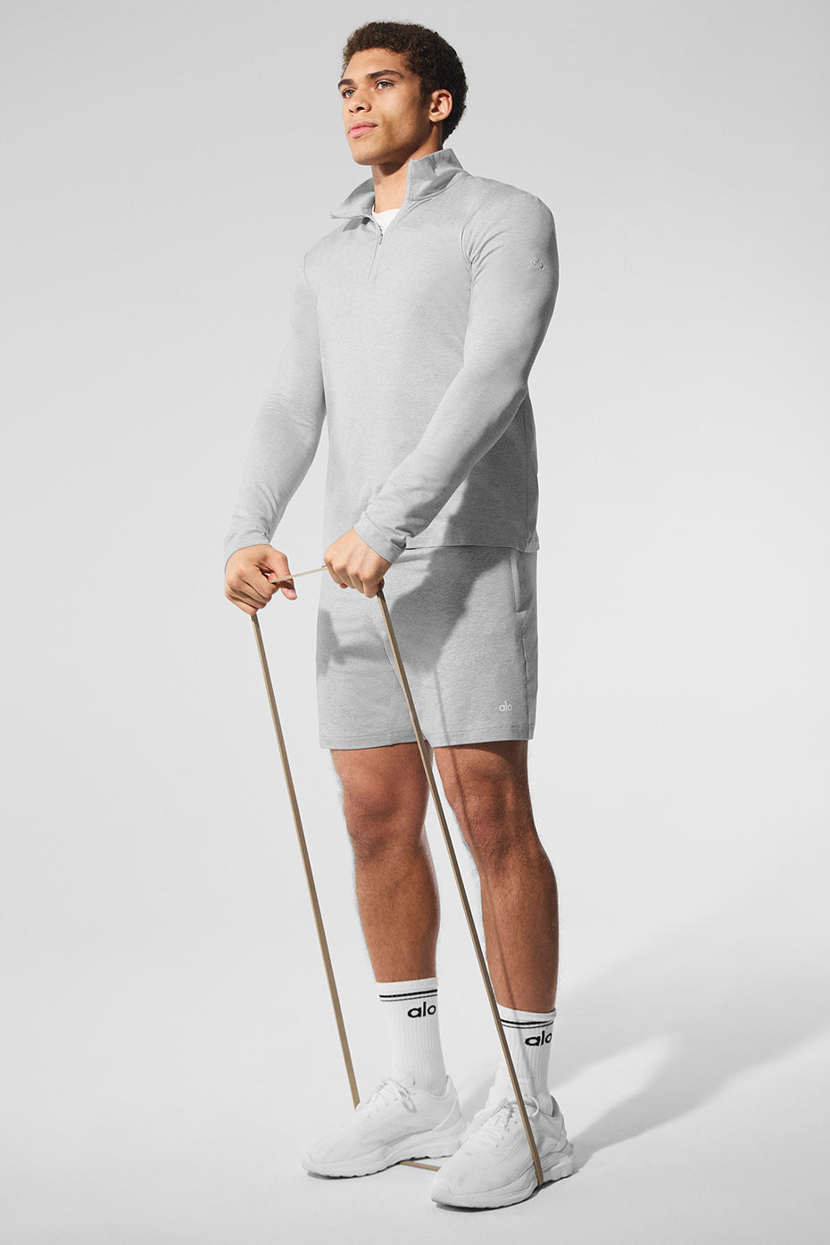 Conquer 1/4 Zip Reform Long‑Sleeve — Athletic Heather Grey