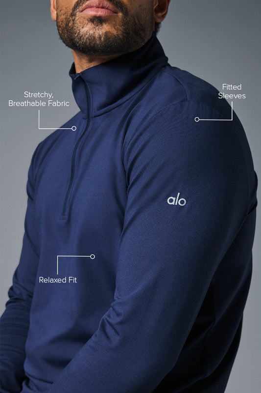 Conquer 1/4 Zip Reform Long‑Sleeve — Navy