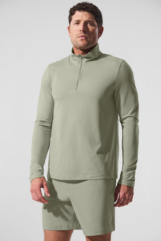 Conquer 1/4 Zip Reform Long‑Sleeve — Limestone