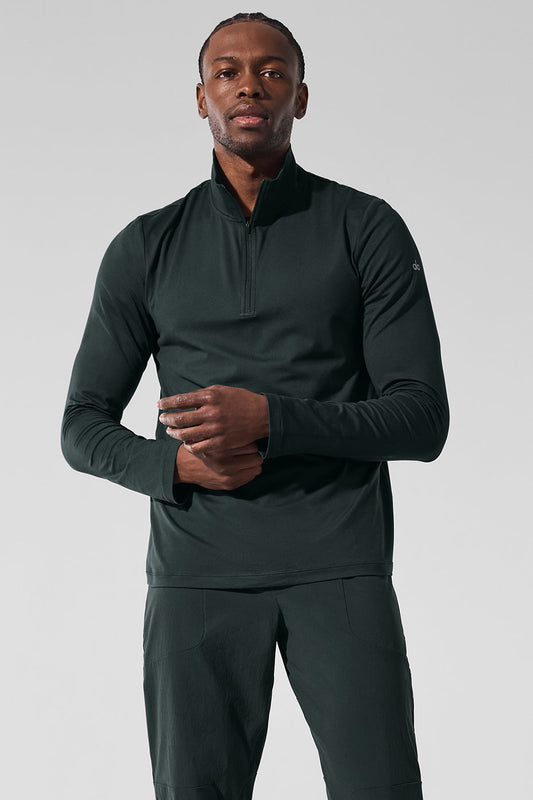 Conquer 1/4 Zip Reform Long‑Sleeve — Charcoal Green