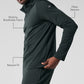 Conquer 1/4 Zip Reform Long‑Sleeve — Charcoal Green