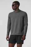 Conquer Reform Long‑Sleeve With Hood — Dark Heather Grey