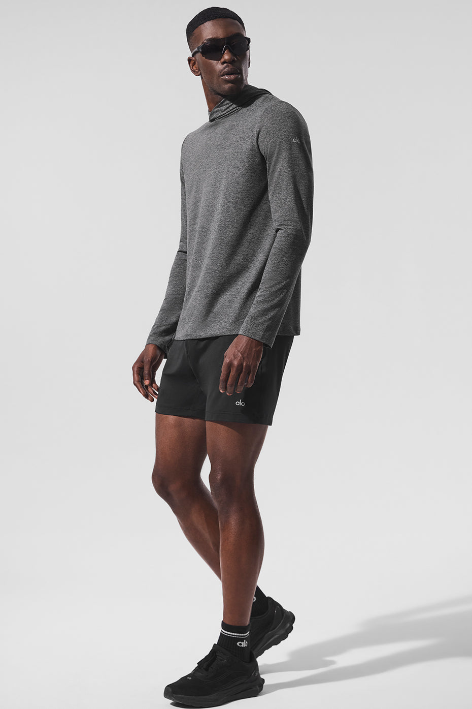 Conquer Reform Long‑Sleeve With Hood — Dark Heather Grey