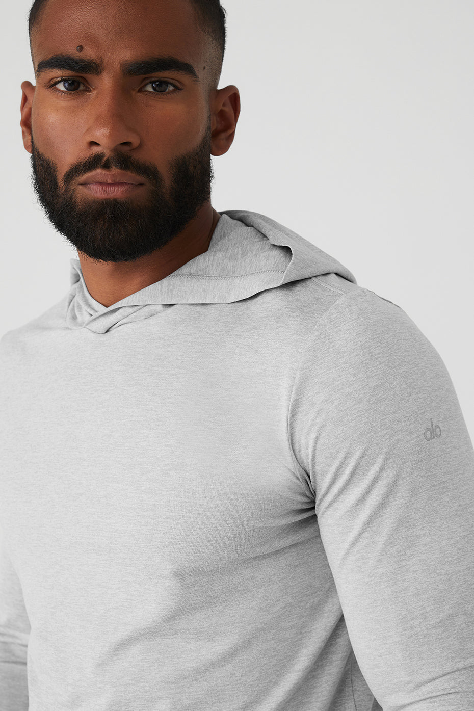 Conquer Reform Long‑Sleeve With Hood — Athletic Heather Grey