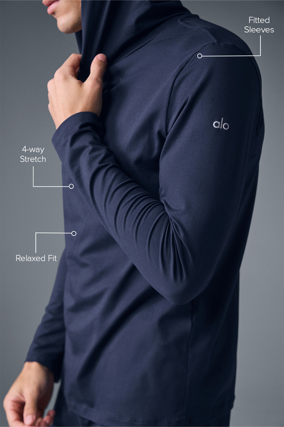 Conquer Reform Long‑Sleeve With Hood — Navy