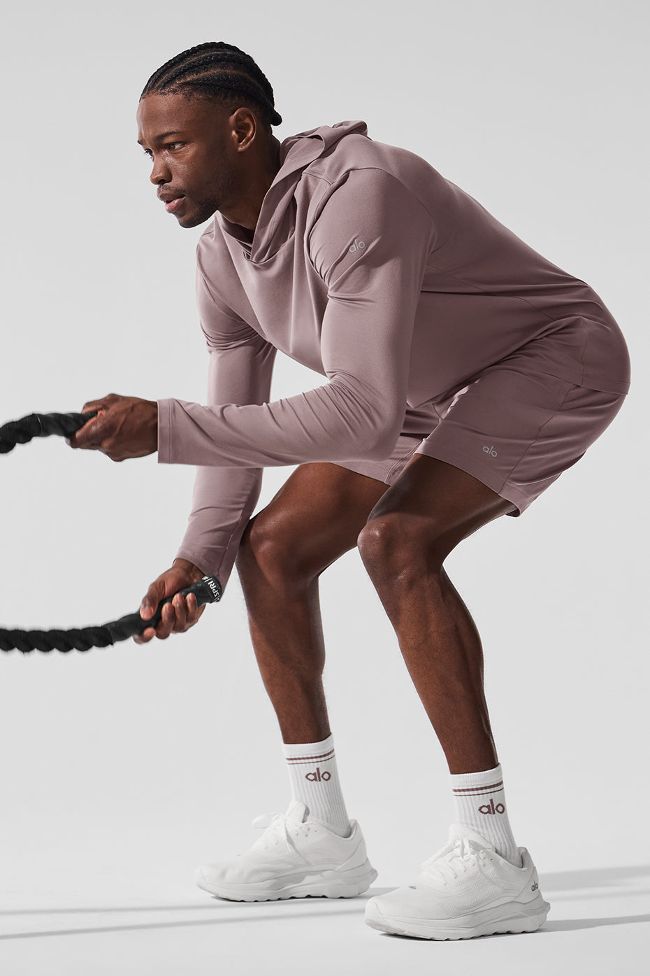 Conquer Reform Long‑Sleeve With Hood — Mushroom