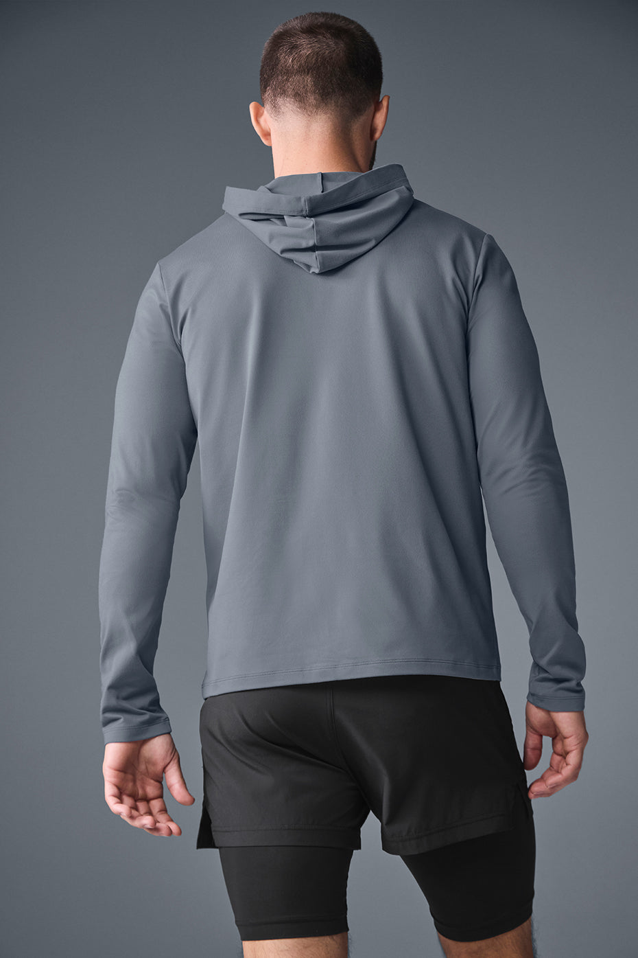 Conquer Reform Long‑Sleeve With Hood — Steel Grey