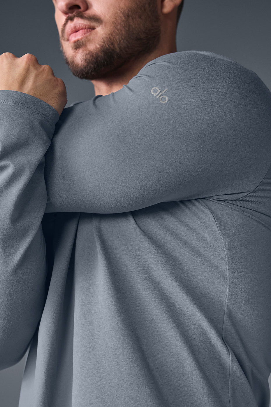 Conquer Reform Long‑Sleeve With Hood — Steel Grey