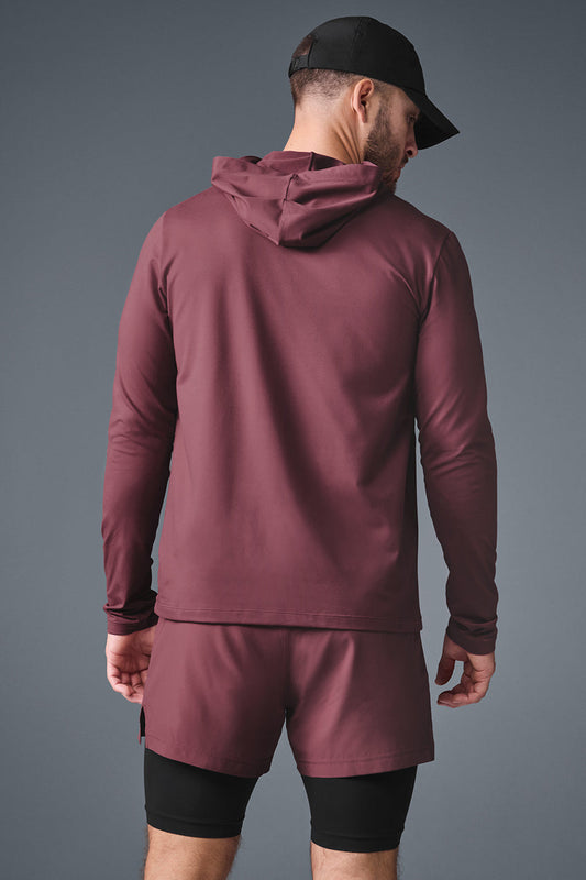 Conquer Reform Long‑Sleeve With Hood — Burgundy Truffle