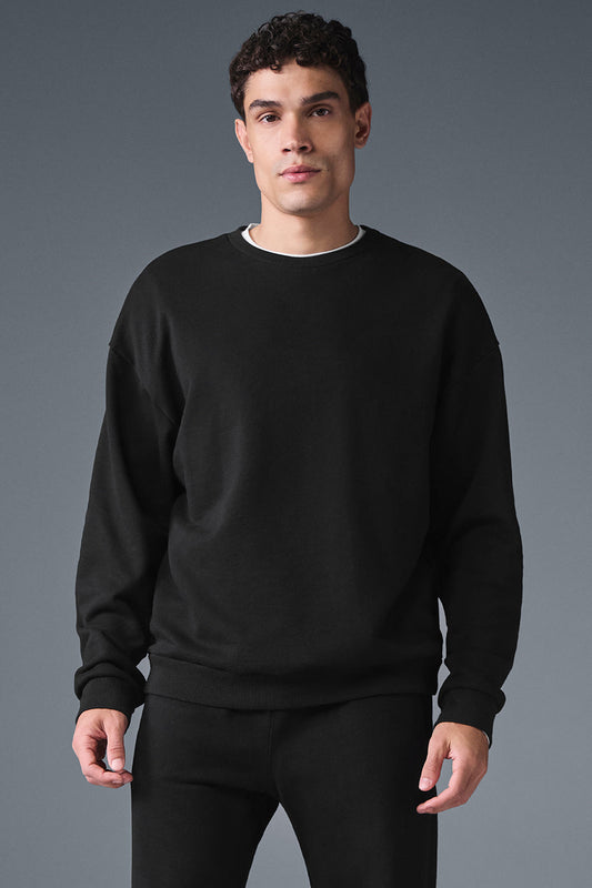 Chill Crew Neck Crew Sweatshirt — Black