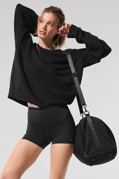Chill Crew Neck Crew Sweatshirt — Black