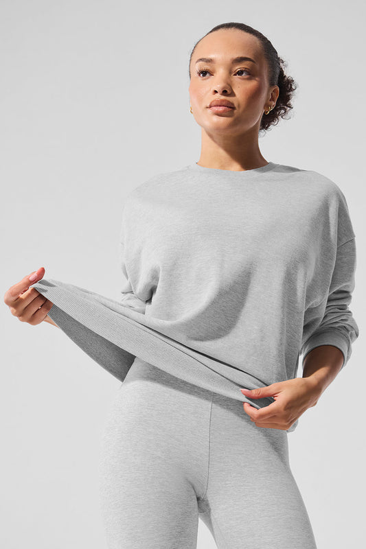 Chill Crew Neck Crew Sweatshirt — Athletic Heather Grey