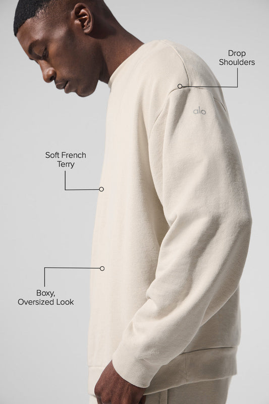 Chill Crew Neck Crew Sweatshirt — Bone