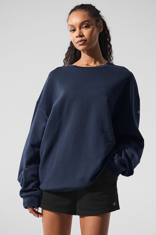 Chill Crew Neck Crew Sweatshirt — Navy