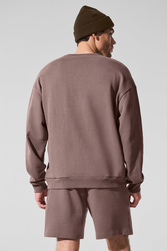 Chill Crew Neck Crew Sweatshirt — Mushroom