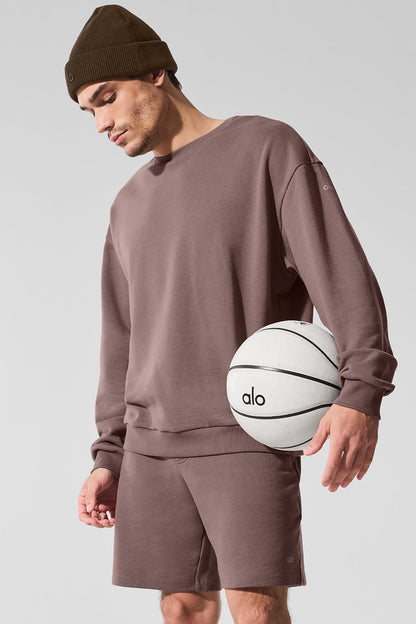 Chill Crew Neck Crew Sweatshirt — Mushroom