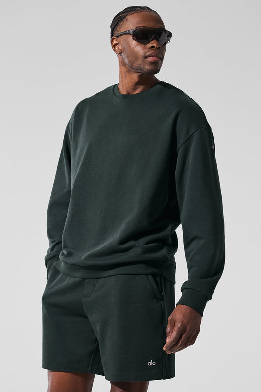 Chill Crew Neck Crew Sweatshirt — Charcoal Green