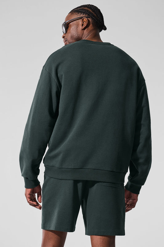 Chill Crew Neck Crew Sweatshirt — Charcoal Green