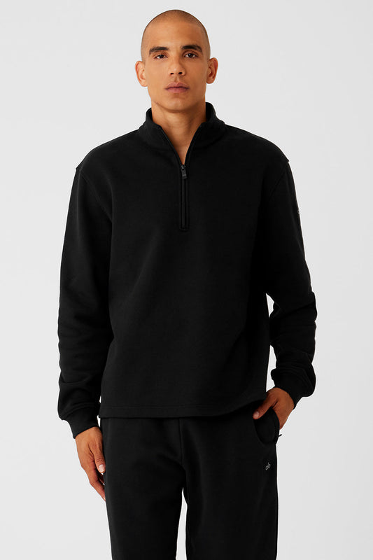 Renown Heavy Weight 1/4 Zip — Black