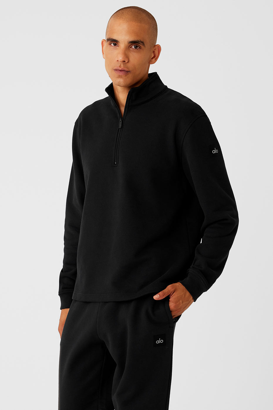 Renown Heavy Weight 1/4 Zip — Black
