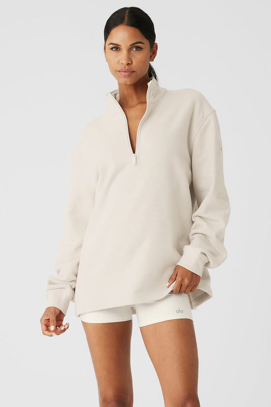 Renown Heavy Weight 1/4 Zip — Bone