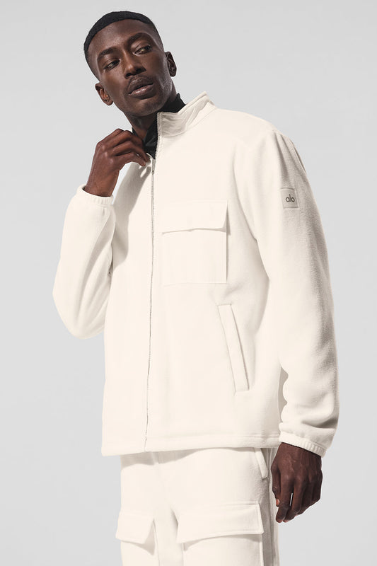 Polar Fleece Ridge Full Zip Zip Jacket — Ivory