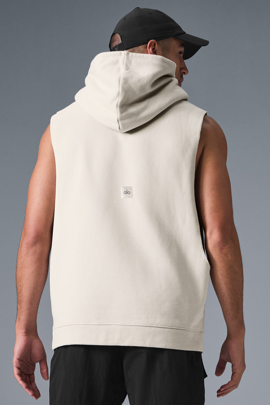 Renown Sleeveless Hooded Sweatshirt — Bone