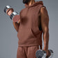 Renown Sleeveless Hooded Sweatshirt — Chestnut
