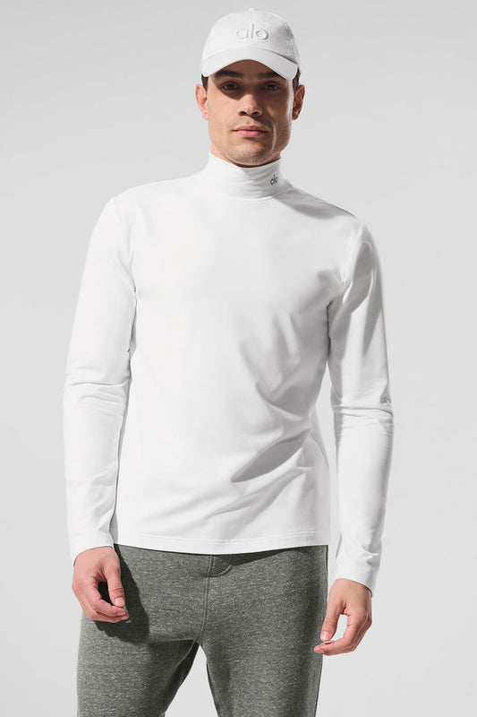 Conquer Reform Mock Neck Long‑Sleeve — White
