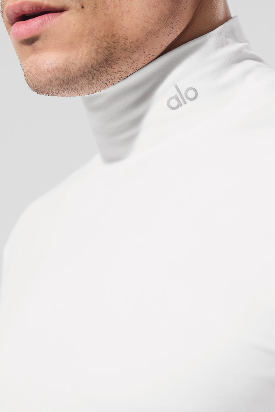 Conquer Reform Mock Neck Long‑Sleeve — White