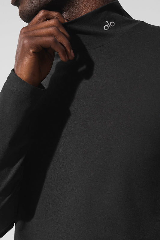 Conquer Reform Mock Neck Long‑Sleeve — Black