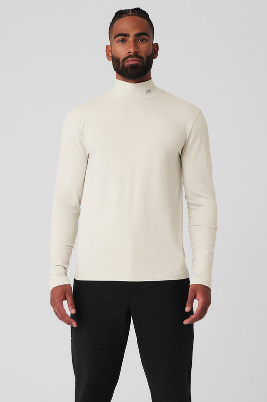 Conquer Reform Mock Neck Long‑Sleeve — Bone