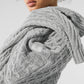 Cable Knit Crew Neck Sweater — Athletic Heather Grey