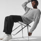 Cable Knit Crew Neck Sweater — Athletic Heather Grey