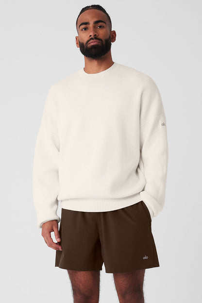 Scholar Crew Neck Sweater — Ivory