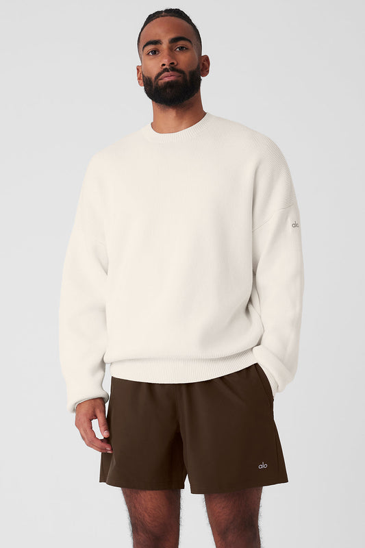 Scholar Crew Neck Sweater — Ivory