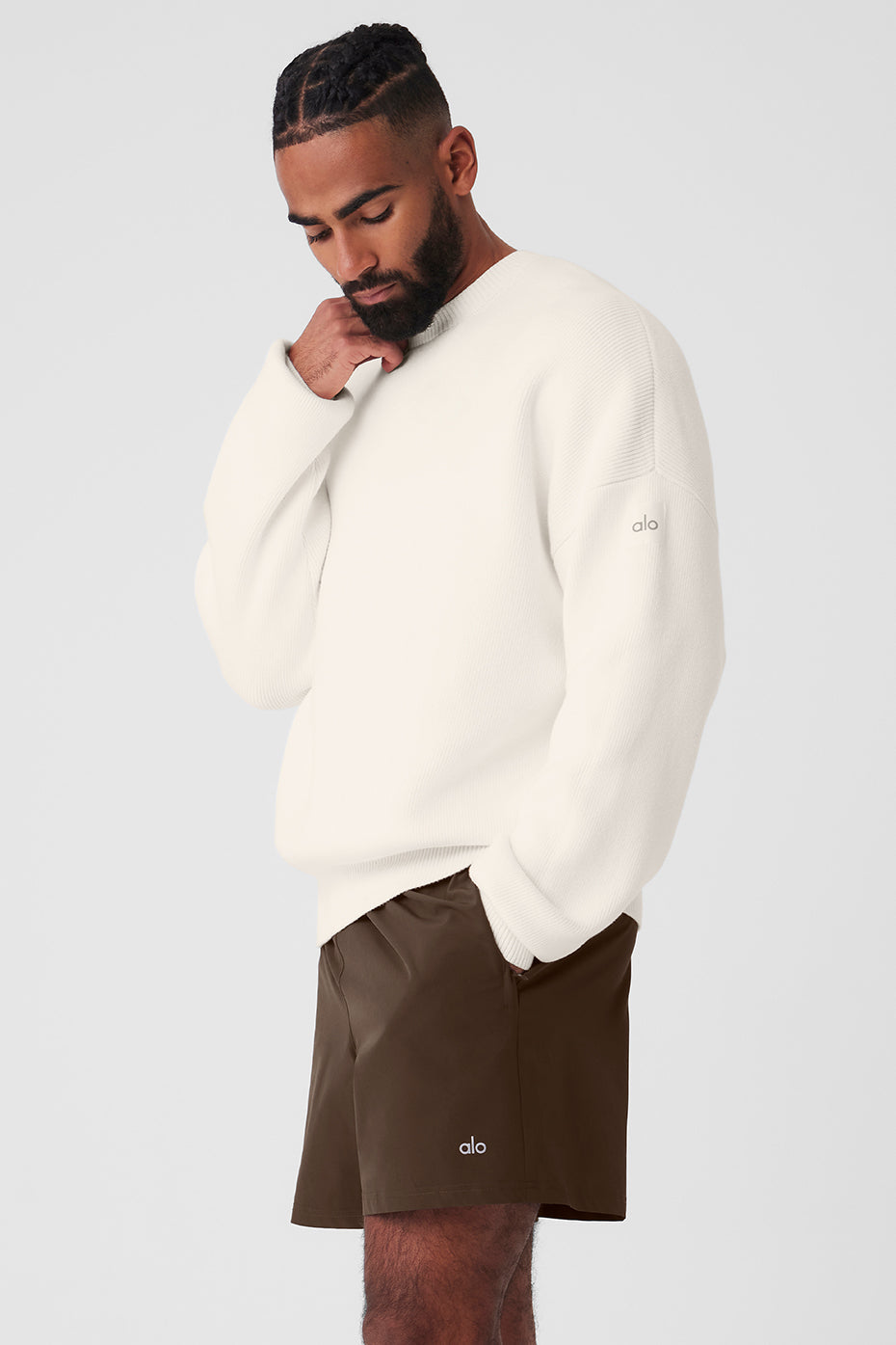 Scholar Crew Neck Sweater — Ivory