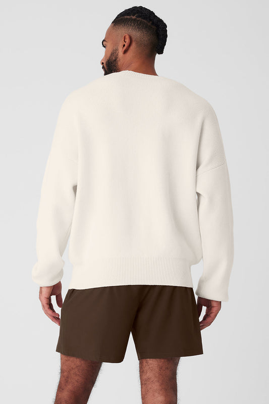 Scholar Crew Neck Sweater — Ivory