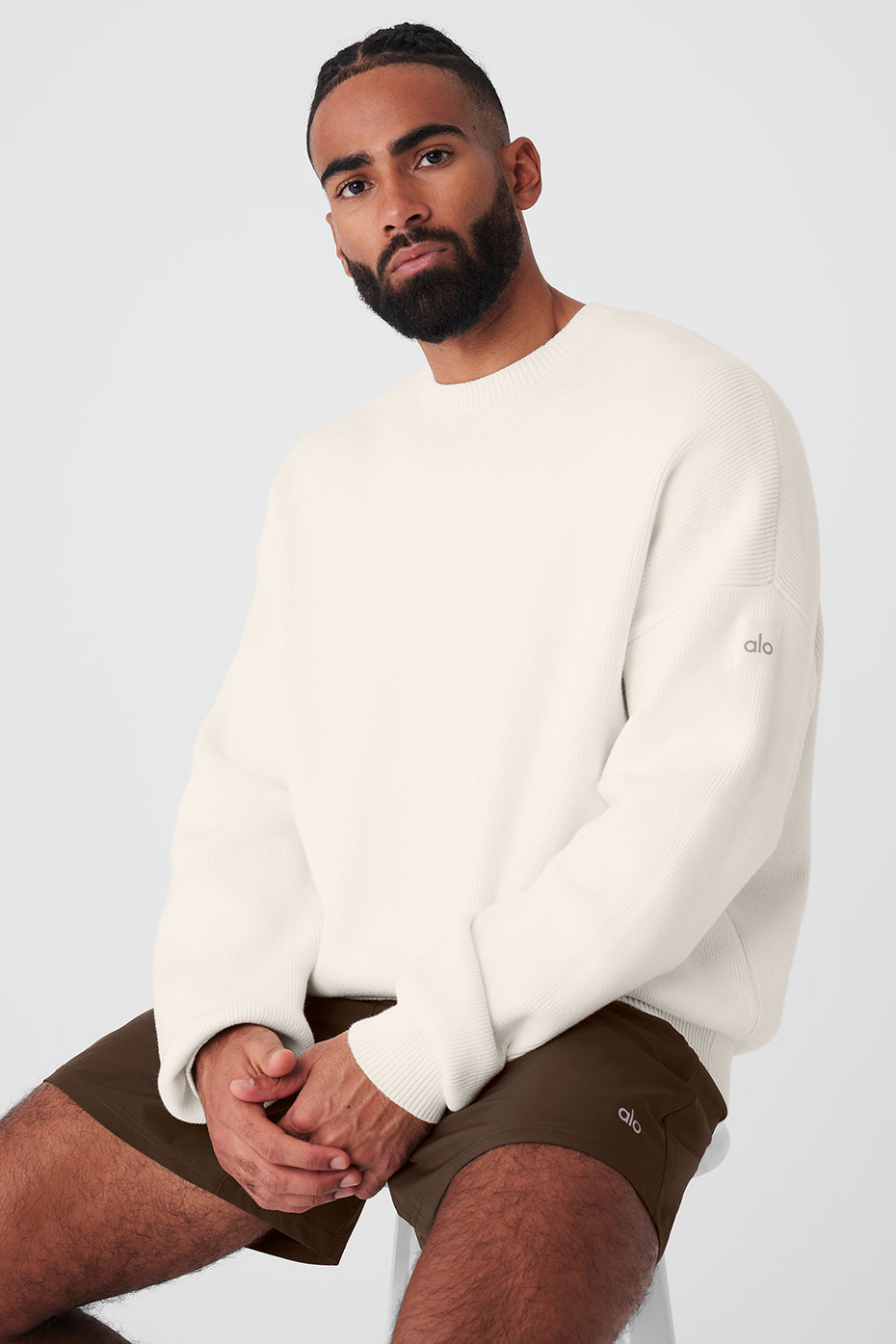 Scholar Crew Neck Sweater — Ivory