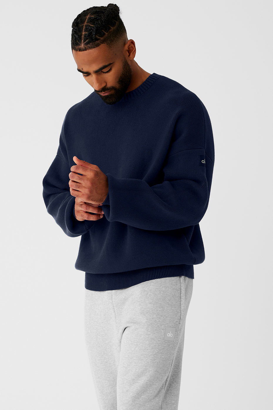 Scholar Crew Neck Sweater — Navy